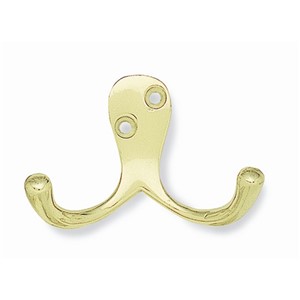 HOMESTYLE DOUBLE ROBE HOOK 42MM BRASS JV62APB