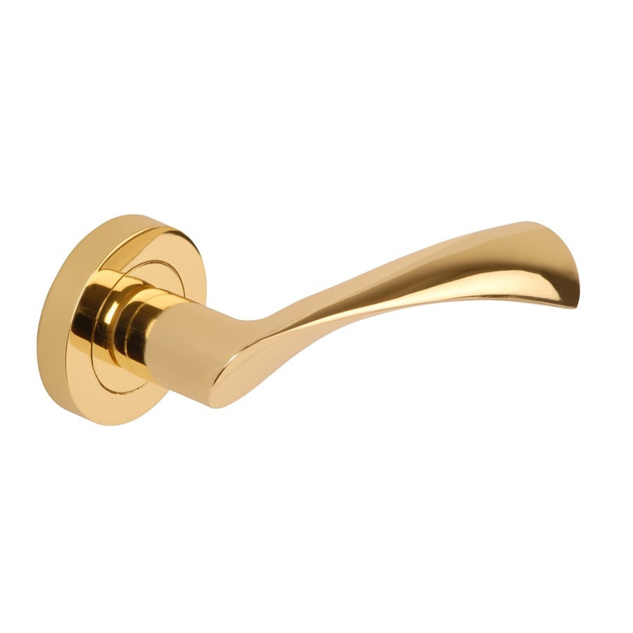 TWIRL LEVER ON ROSE 125 X 50MM PVD