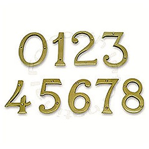 HOMESTYLE 75MM NUMERAL EIGHT SCREWFIX  BRASS  JN8