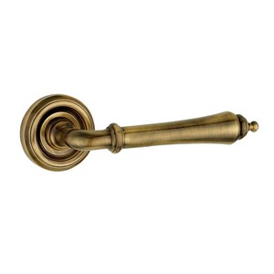 PARISIAN - CAMILLE DESIGN LEVER ON ROSE ANTIQUE BRASS
