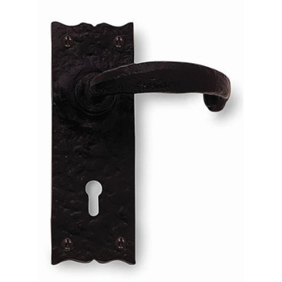 HOMESTYLE LEVER LOCK FURNITURE 150X50MM BLACK ANTIQUE  JAB1