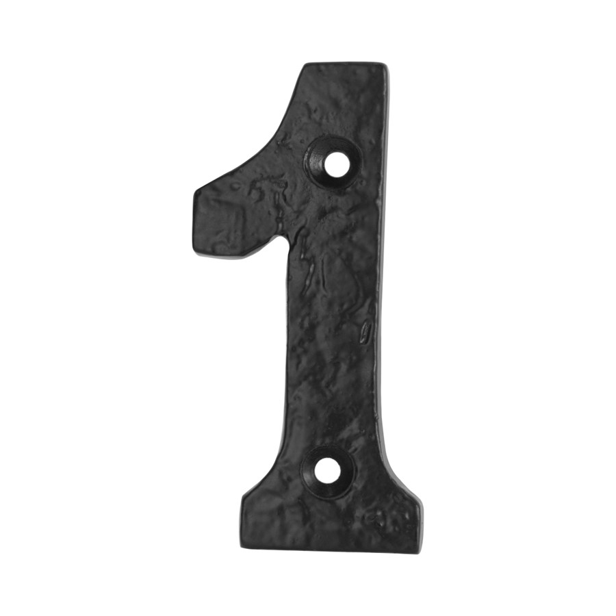 HOMESTYLE NUMERAL ONE 100MM BLACK ANTIQUE  JAB15/1