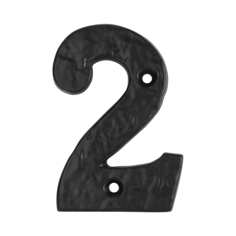 HOMESTYLE NUMERAL TWO 100MM BLACK ANTIQUE  JAB15/2