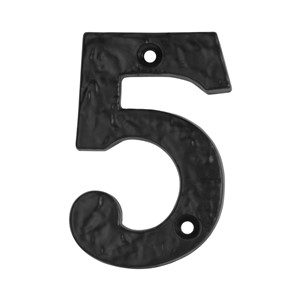 HOMESTYLE NUMERAL FIVE 100MM BLACK ANTIQUE
