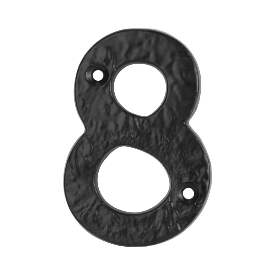 HOMESTYLE NUMERAL EIGHT 100MM BLACK ANTIQUE