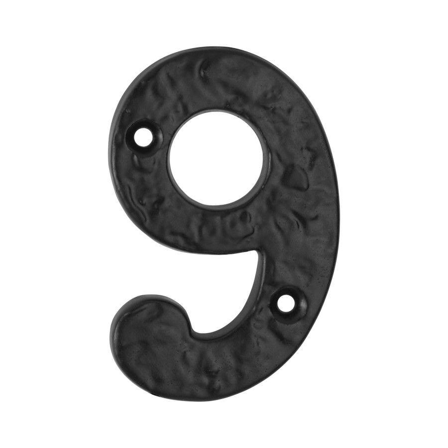 HOMESTYLE NUMERAL NINE 100MM BLACK ANTIQUE  JAB15/9