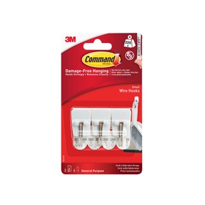 3M COMMAND STRIP WIRE HOOKS - 3 PCS WHITE