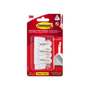 3M COMMAND STRIP WIRE HOOKS - 9 PCS WHITE