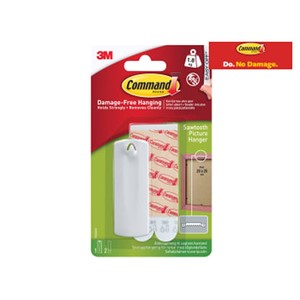 3M COMMAND STRIP SAWTOOTH PICTURE HANGER - 1 PCE WHITE