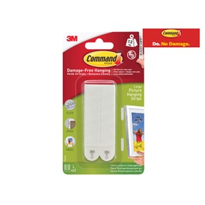 3M COMMAND HANGING STRIPS - LARGE - 4 PCE