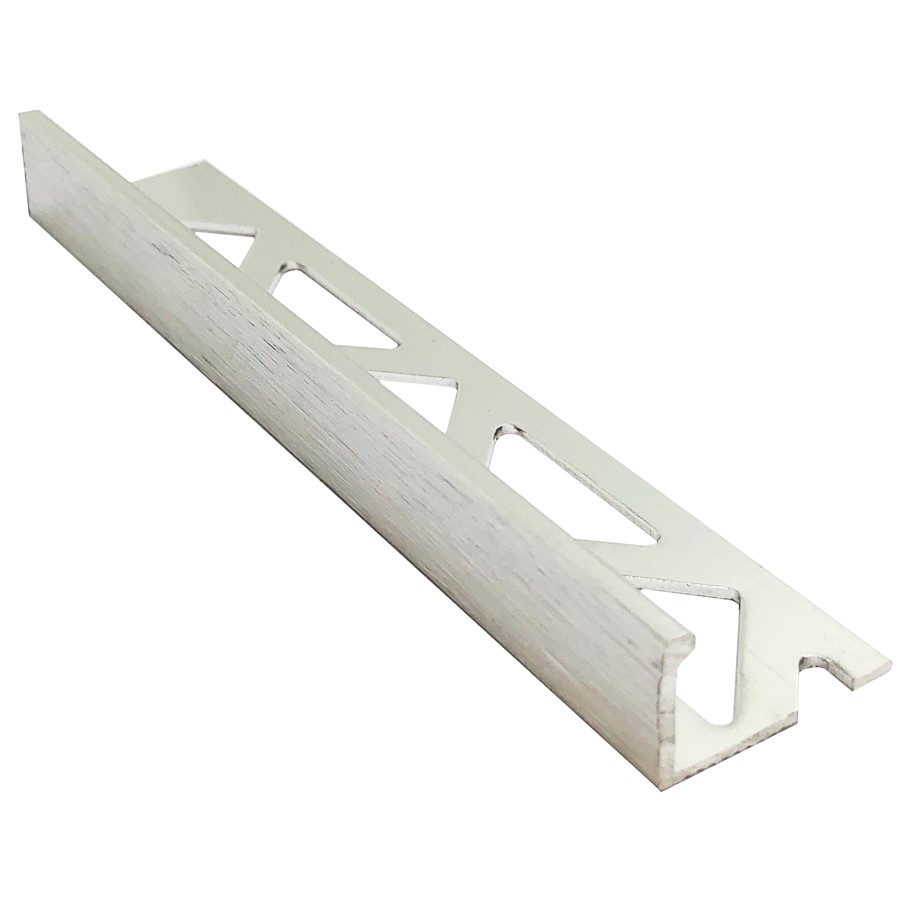 ALUMINIUM TRADELINE STRAIGHT EDGE TRIM BRUSHED EFFECT BTS12.BR 12MMX2