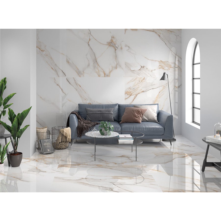 NB15788 CAPRI GOLD POLISHED 1000X1000 PORCELAIN FLOOR AND WALL TILE