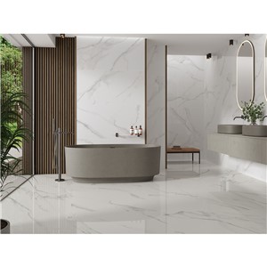 NB15789 Capri White Polished Porcelain Wall & Floor Tile 1000x1000mm