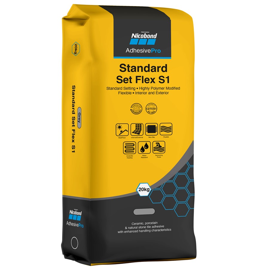 NICOBOND STANDARD SET FLEX S1 ADHESIVE GREY 20KG