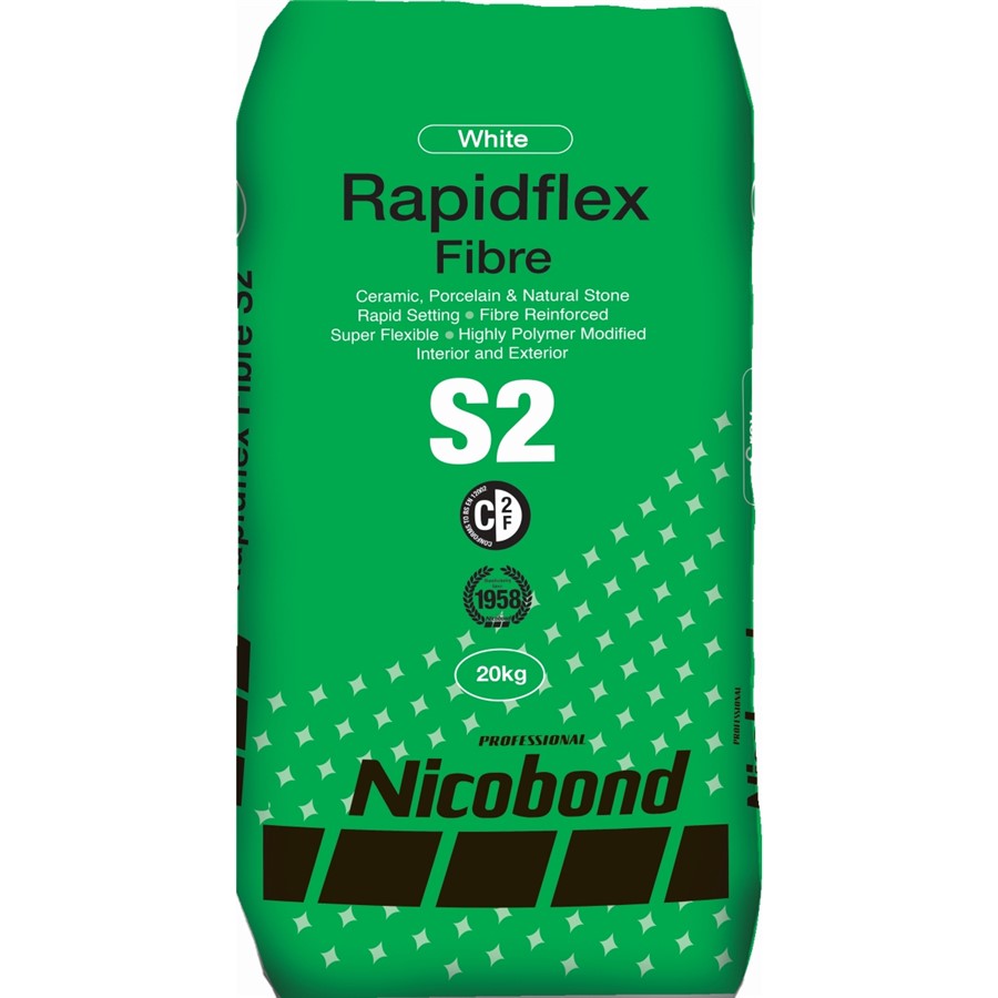 NICOBOND RAPIDFLEX FIBRE S2 WHITE 20KG