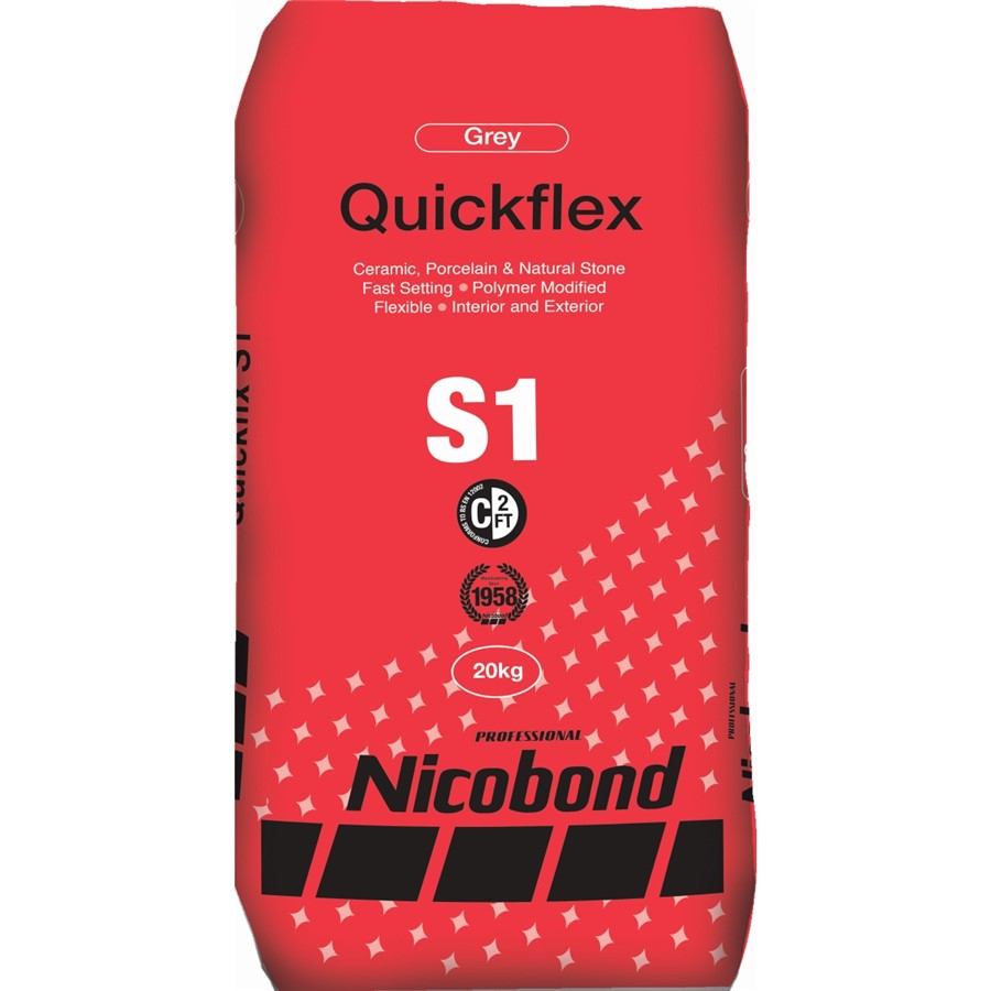 NICOBOND QUICKFLEX S1 ADHESIVE GREY 20KG