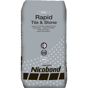 NICOBOND RAPID TILE AND STONE ADHESIVE GREY 20KG