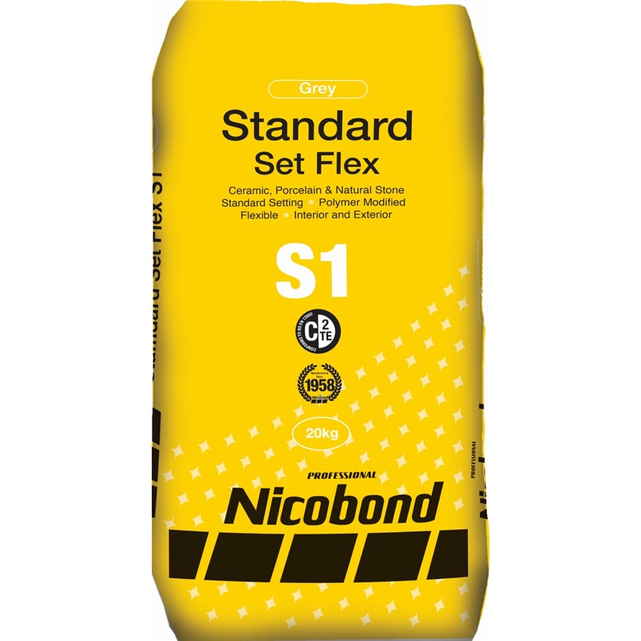 NICOBOND STANDARD SET FLEX S1 ADHESIVE GREY 20KG