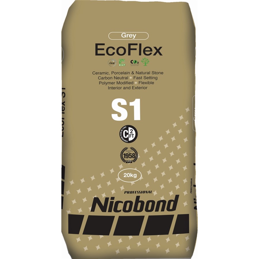 NICOBOND ECOFLEX CARBON NEUTRAL ADHESIVE GREY 20KG