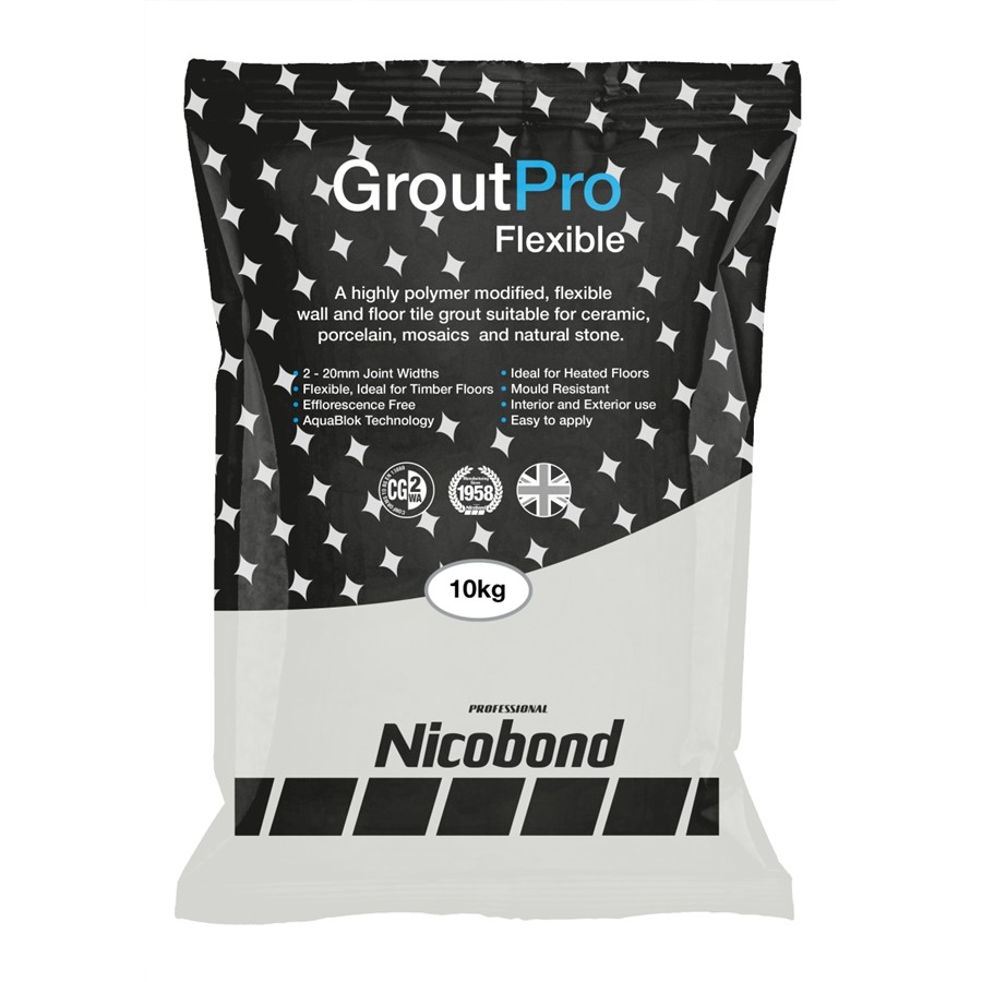 NICOBOND GROUTPRO FLEXIBLE WHITE 10KG