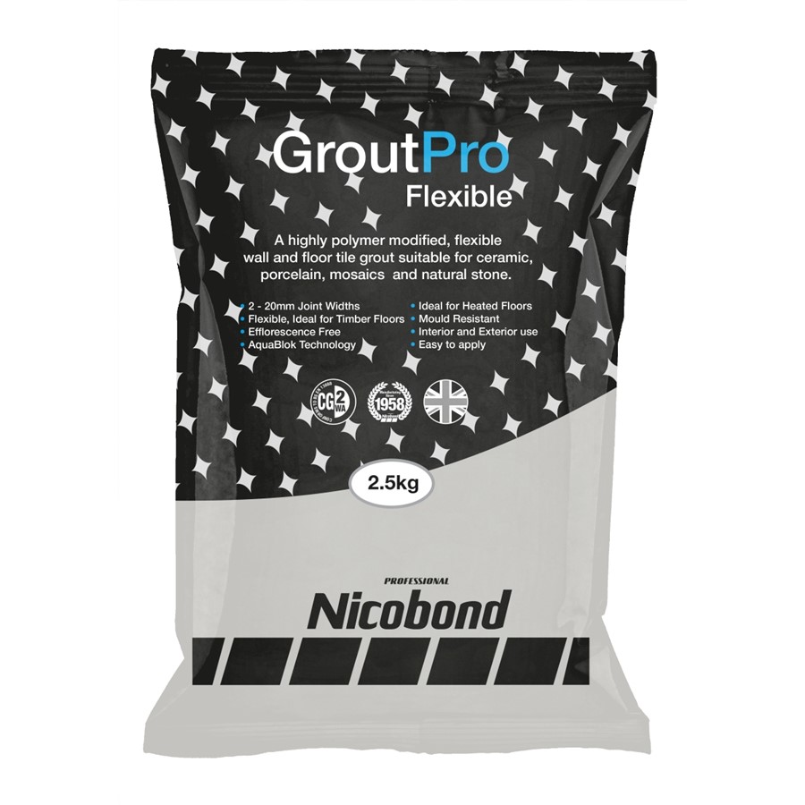 NICOBOND GROUTPRO FLEXIBLE SILVER GREY 2.5KG