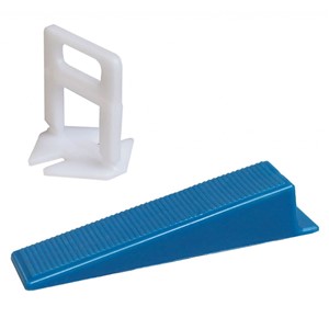 NICOBOND CLIP & WEDGE TILE LEVELLING SYSTEM 3MM KIT BLUE TAB 200C+100W