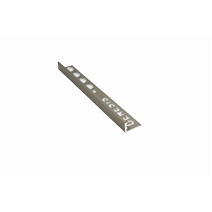 ALUMINIUM STRAIGHT EDGE TRIM PEWTER ESA100.85 10MM X 2.5M