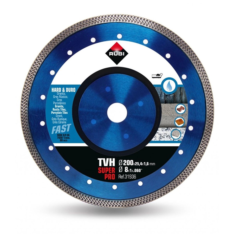 RUBI HARD MATERIALS TURBO VIPER DIAMOND BLADE TVH200 SUPERPRO (31936)