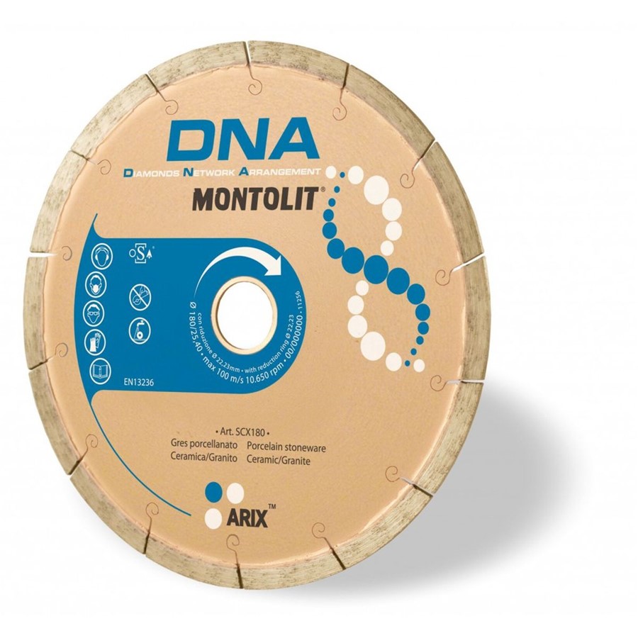 MONTOLIT GOLD LINE DIAMOND SEGMENTED CUTTING BLADE DNA EVO3 200MM