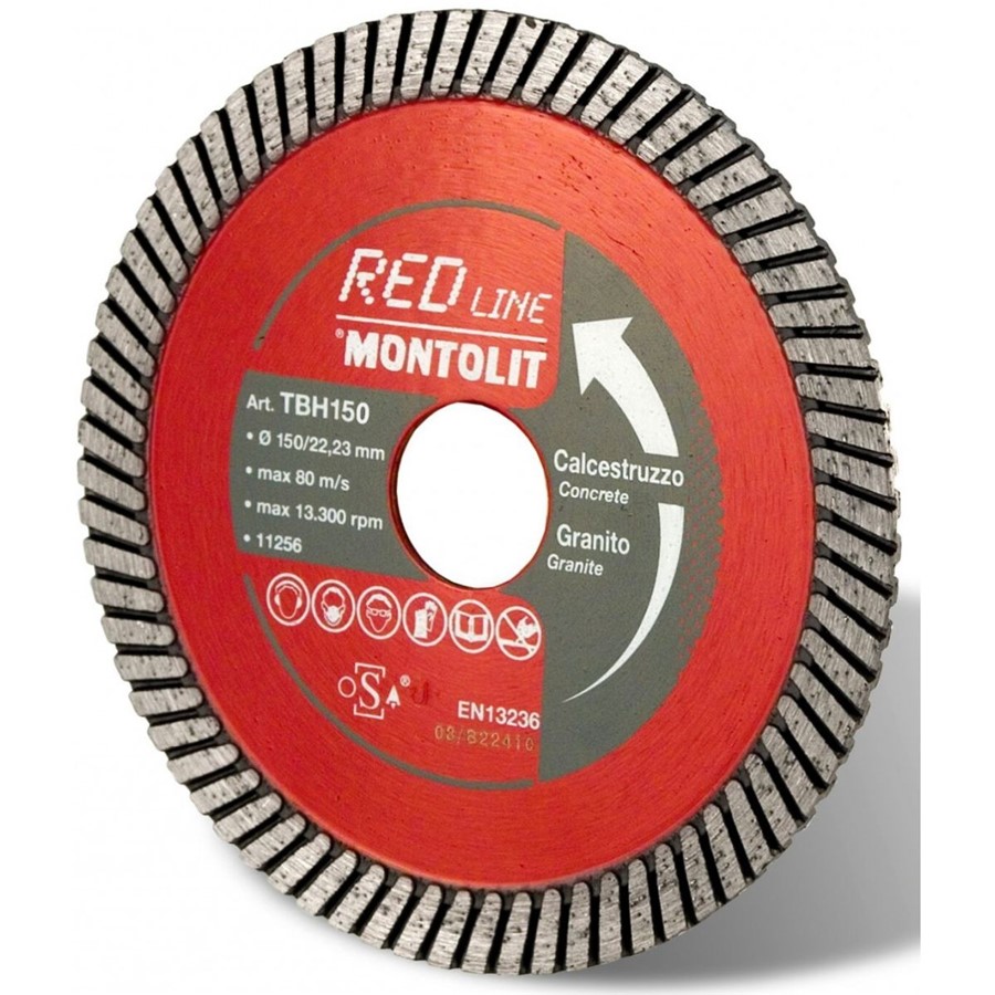 MONTOLIT RED LINE DIAMOND TURBO BLADE 150MM (FOR 2CM PORCELAIN)