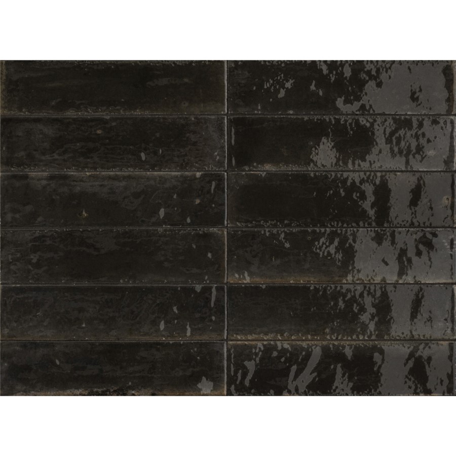 NB16941 LUME BLACK GLOSS PORCELAIN WALL AND FLOOR TILE 240X60