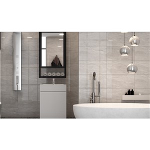 NB17230 NORDIC LIGHT GREY GLOSS CERAMIC WALL TILE 250X400