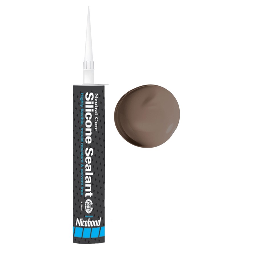 NICOBOND NEUTRAL CURE SILICONE SEALANT COFFEE 310ML