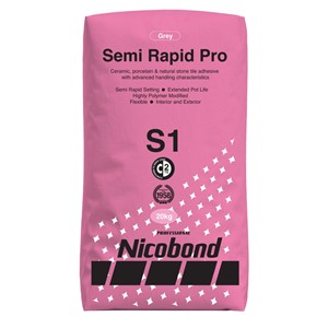 NICOBOND SEMI RAPID PRO S1 TILE ADHESIVE GREY 20KG