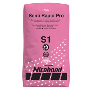 NICOBOND SEMI RAPID PRO S1 TILE ADHESIVE WHITE 20KG