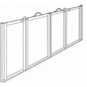 FRONT ENTRY BIFOLD PRO DOORS 1200MM, OPTION B, FOR TRAY