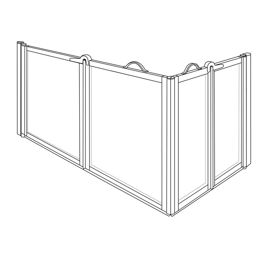 CORNER ENTRY BIFOLD PRO DOORS 1200 X 800MM LH, OPTION E, FOR TRAY