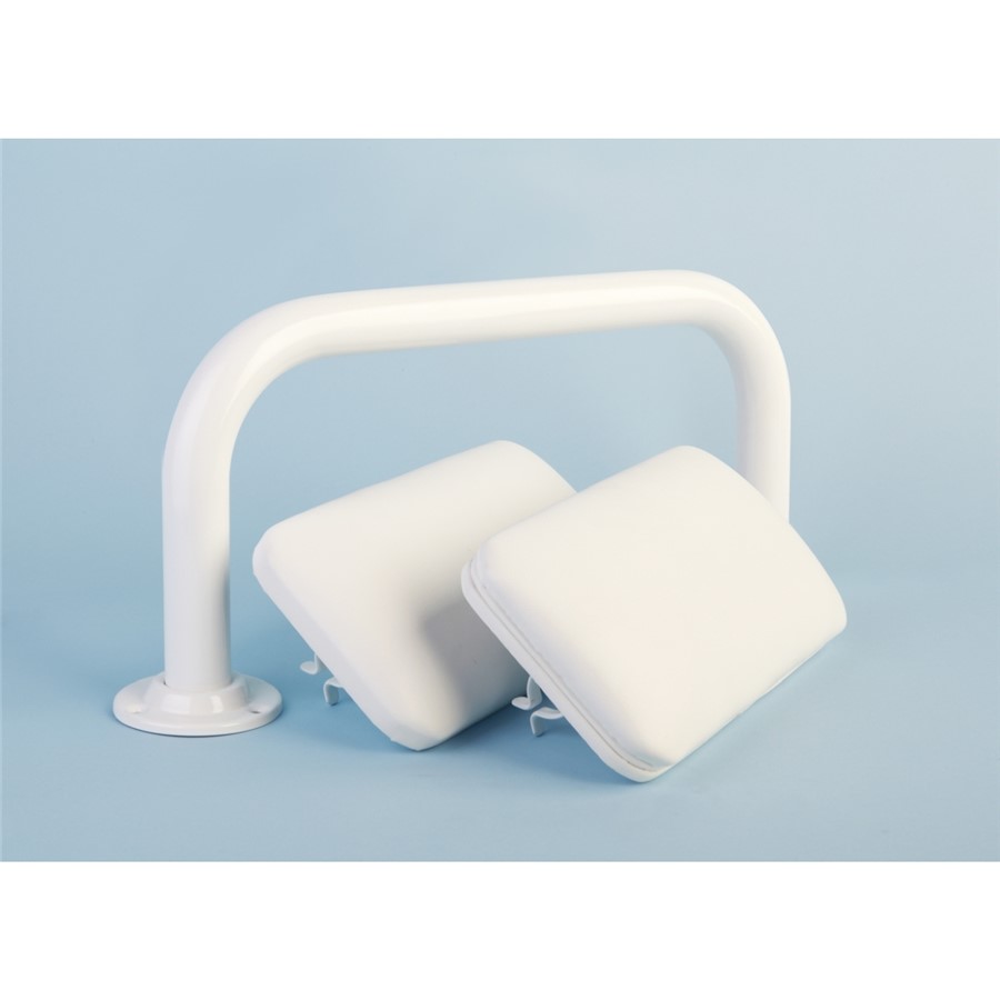 400MM X 260MM BACK REST RAIL WITH PADDED CUSHION, WHITE