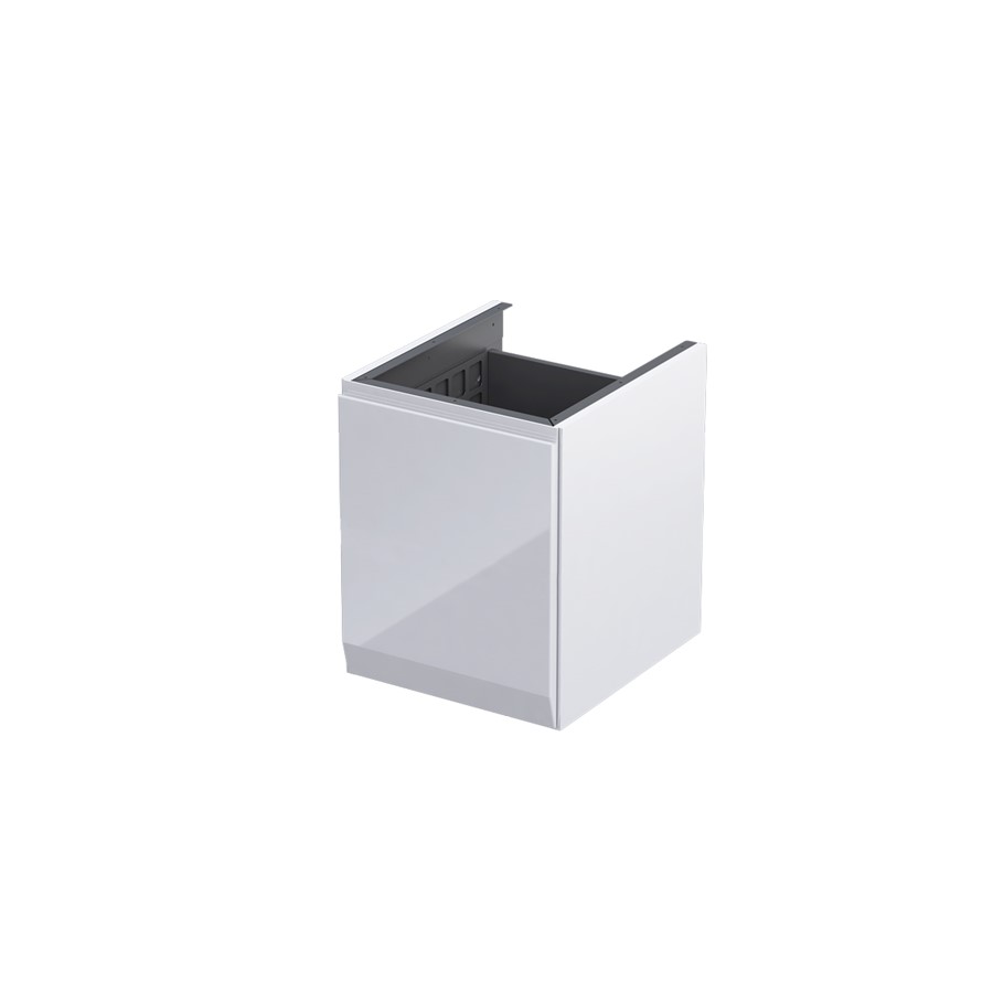 RECTORY WALL MOUNTED 1 DRAWER BASE UNIT WITH BASKET 40CM GLOSS WHITE