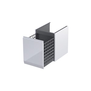 RECTORY WALL MOUNTED 1 DRAWER BASE UNIT WITH BASKET 40CM GLOSS WHITE