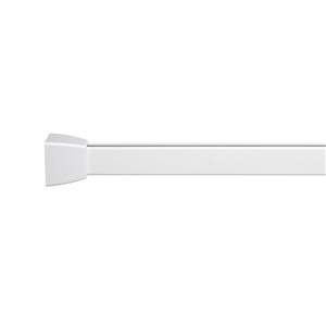 WHITE STRAIGHT SHOWER TRACK, FITTINGS 1830MM