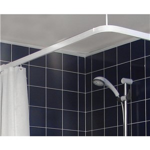 WHITE FLEXIBLE SHOWER TRACK 10 FOOT LONG, HEAVY DUTY