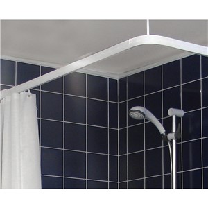 WHITE FLEXIBLE SHOWER TRACK 8 FOOT LONG, HEAVY DUTY