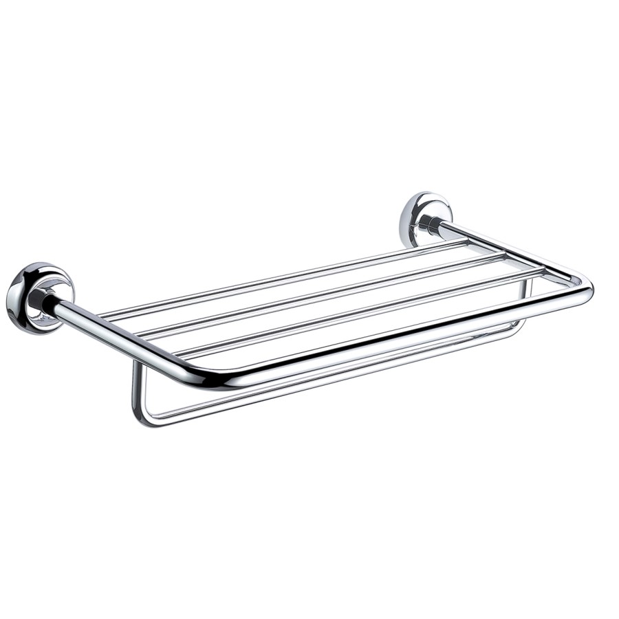 NOVA CHROME 457MM TOWEL RACK WITH UNDER RAIL