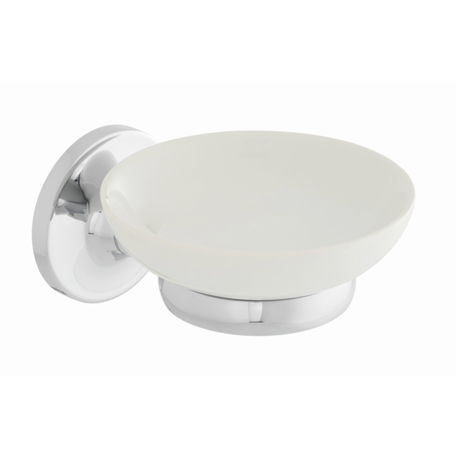 HIGHGROVE CERAMIC SOAP DISH AND WALL MOUNTED HOLDER