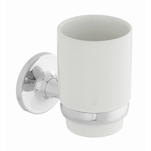 HIGHGROVE CERAMIC TUMBLER AND WALL MOUNTED HOLDER