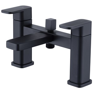 NOIR MATT BLACK R SERIES DECK MOUNTED BATH SHOWER MIXER