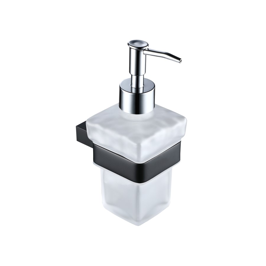 NOIR MATT BLACK D SERIES SOAP DISPENSER AND HOLDER