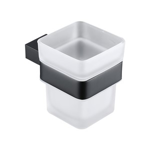 NOIR MATT BLACK D SERIES TUMBLER HOLDER AND CUP