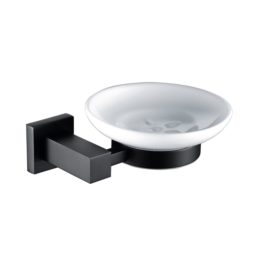 NOIR MATT BLACK A SERIES SOAP DISH AND HOLDER